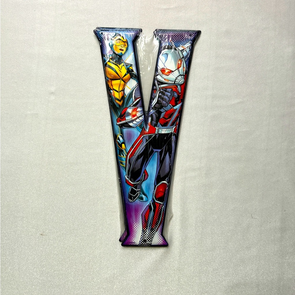 New Marvel Metal Letter V with Avengers Design NIP NOS Factory Sealed